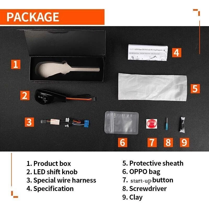 Kit de perilla de cambio de marchas de transmisión automática de fibra de carbono para BMW E39 5 1997-2002 Foto 4 de 4