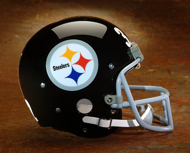Casco de fútbol americano vintage estilo Pittsburgh Steelers NFL - FRANCO HARRIS 1972 Foto 3 de 4