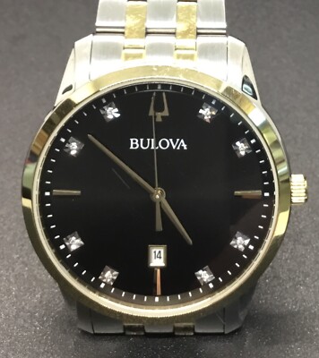 Bulova Men s Sutton Two tone 98D165 7 In. Wristband 540 eBay