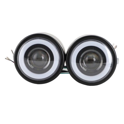 Black Twin Headlight Motorcycle Double Dual Lamp Street Fighter Universal T9 - Picture 9 of 13