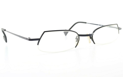THEO BELGIUM Brille Idefy 52 Square Half Rim Stainless Dark Blue Shine M/L NOS - Bild 3 von 12