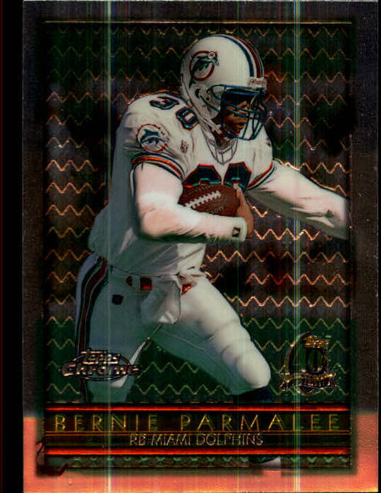 1996 Topps Chrome Football Card #72 Bernie Parmalee