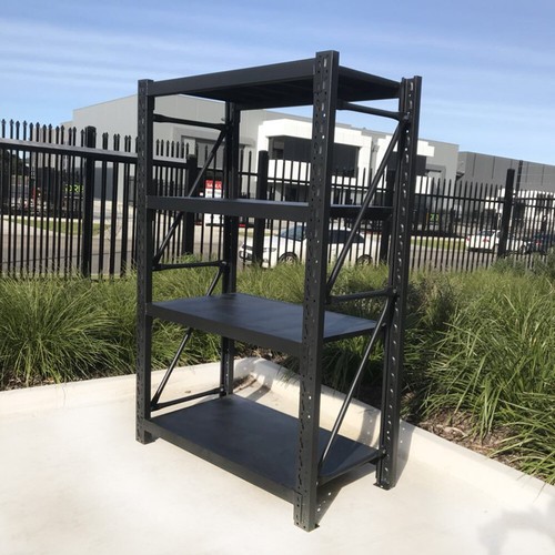 1.2M Length Matte Black Heavy Duty Warehouse Racks Storage Shelves Garage Shelf - Picture 5 of 12