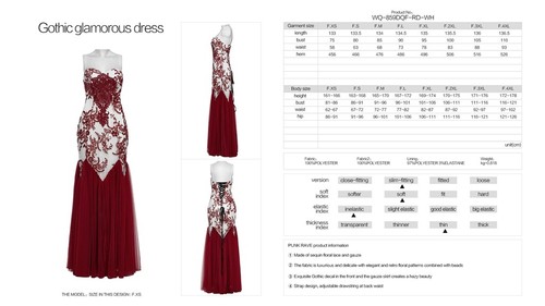 Vestido de Fiesta Punk Rave Mujer Gótico Punk Glamoroso Lentejuelas Floral Encaje Sirena - Imagen 5 de 26