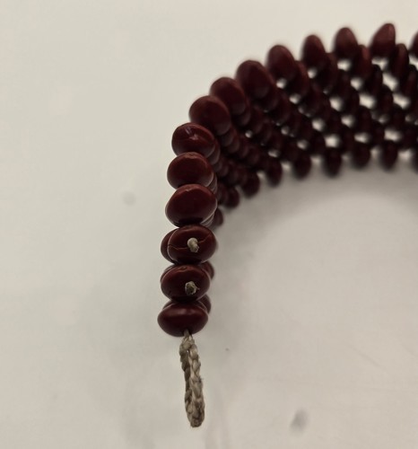 Vintage dunkelrote natürliche Erde Samen 18 Zoll Wickelarmband - Bild 8 von 13