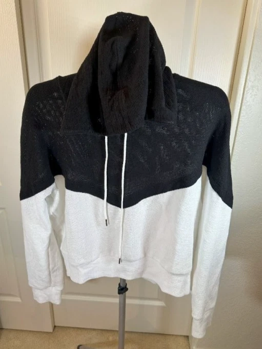 🔥Nueva con etiquetas Twenty Montreal Canada Breathe Mesh Color Block Sudadera con capucha Negro Blanco L🔥 Foto 4 de 4