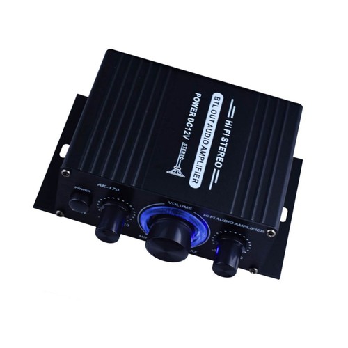 12V Car Home Audio Stereo Amplifier 2Channel HiFi Bass Speaker Power Amp - Picture 4 of 6
