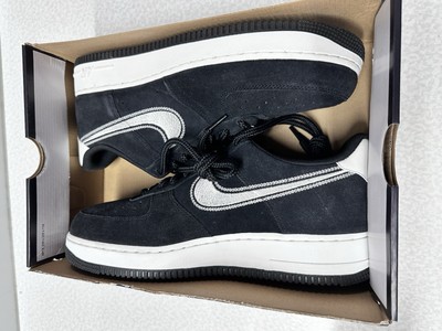 関税送料込♪NIKE/AIR FORCE 1 LOW \"EMBROIDERD SWOOSH\" BLACK Nike Air Force 1 Low Embroidered Swoosh Black | Where To Buy