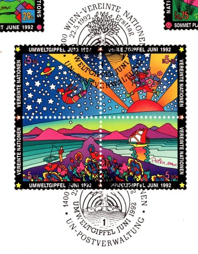 1992 U.N. Rio Earth Summit U.S.-Geneva-Vienna Issues on Cacheted FDC; SCV $14.00 - Picture 4 of 5