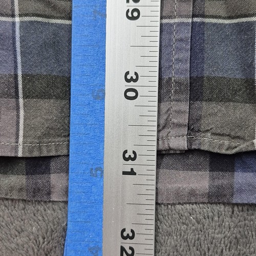 Etro Milano Shirt Mens 40 Blue Gray Plaid Long Sleeve Button Front Made in Italy - Picture 6 of 14