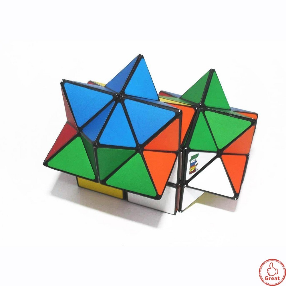 Rubik's Magic Star 2-Pack Gift Set - Transforming 3D Geometric Puzzle Toy &