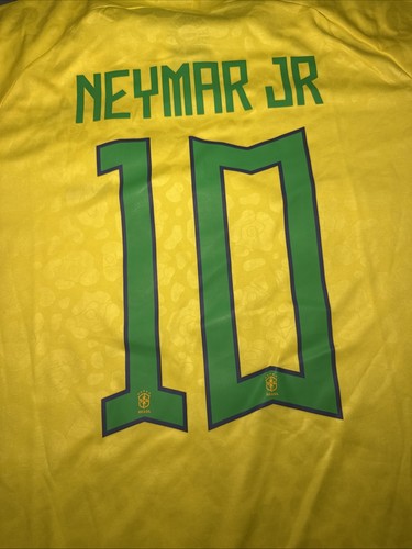 Camiseta amarilla de la selección nacional de fútbol de Brasil para hombre Neymar Jr. #10 talla XL - Imagen 7 de 13