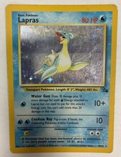 Lapras Fossil 10/62 Holo Rare 1999 Pokemon Card Wotc Vintage - LP/MP