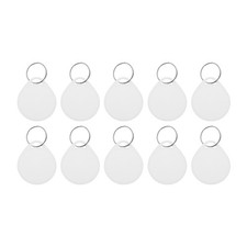 10 Pcs Plastic Key Tags Sturdy Round White Sturdy Item White