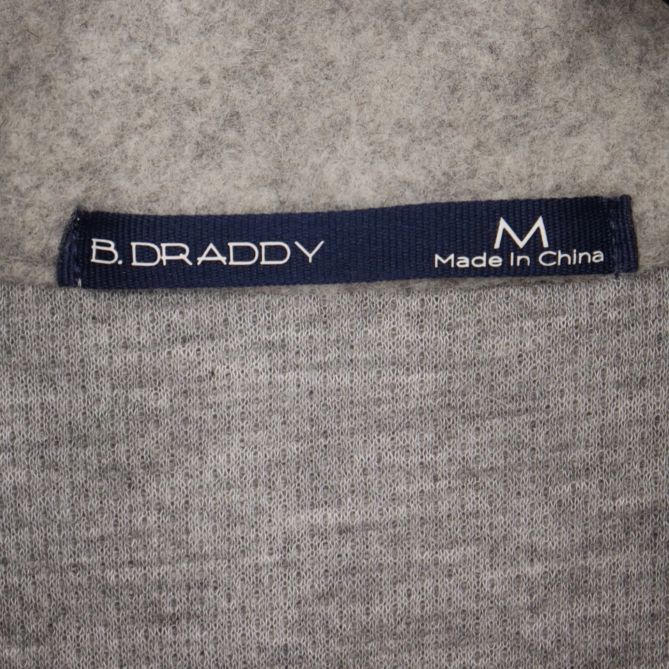 Chaleco B. Draddy Para Hombres Mezcla Lana Gris Golf Sin Mangas Cremallera Completa Mediano M Foto 4 de 4