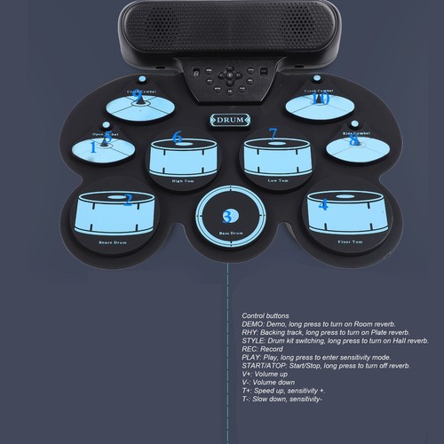Pad électronique Pad Roulé à La Main Double Haut-parleurs Pad Enroulable - Afbeelding 10 van 12