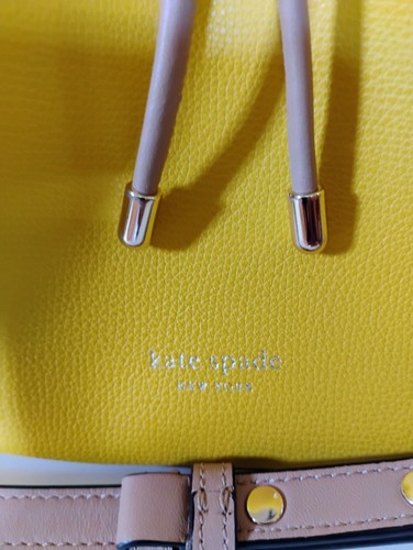 Kate Spade "Vivian" kanariengelb genarbtes Leder Bucket Hand/Schultertasche - Bild 8 von 23