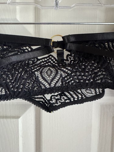 🖤🖤Oh La La Schwarz Bestickter BH & Strumpfband Dessous Set Gr. XL🖤🖤 - Bild 3 von 8