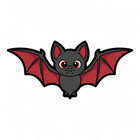 2 Pack Cute Baby Vampire Bat Sticker 5x3 Inch | Adorable Halloween Vinyl Decal