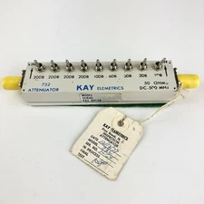 Kay Elemetrics 732 9 Step Toggle Switch Attenuator 50 Ohm DC-500 MHz with tag