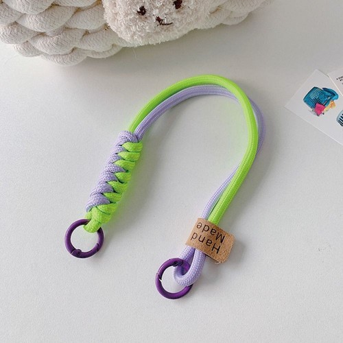 Candy Colors Mobile Phone Lanyard Nylon Hanging Rope Phone Wrist Straps - Photo 10 sur 14