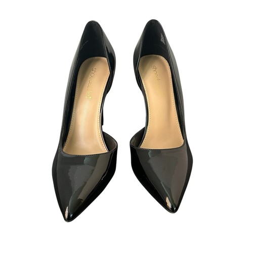 Zapatos de tacón de aguja Shoedazzle para mujer negros AnnaKay charol talla 8,5 - nuevos con etiquetas - Imagen 2 de 9
