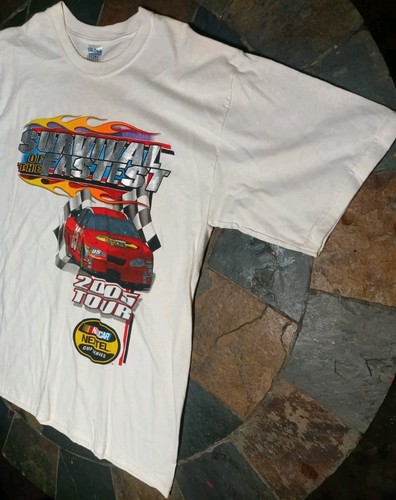 Vintage NASCAR Nextel Cup 2005 Grafik T-Shirt Herren Large Survival Fastest Tour - Bild 3 von 11