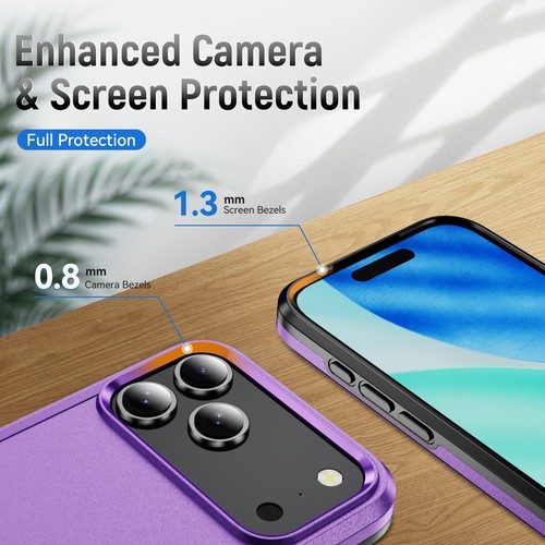 For iPhone 17 Pro Max/17 Air/17 Shockproof Rubber Case Hybrid PC Slim Back Cover - Picture 14 of 64