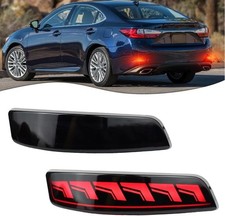 Full LED Rear Bumper Reflectors Fog Brake Tail Light Lamps Feature Kit for Le...
