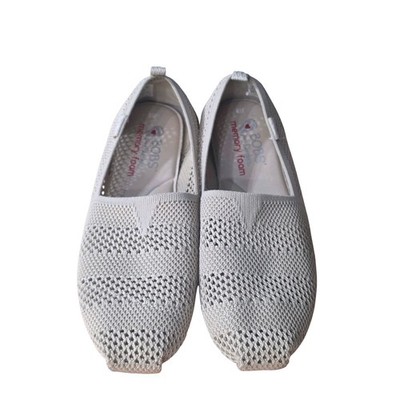 Bob's Women's Slip-on Crochet Beige Size 8W Memory Foam Casual Boho