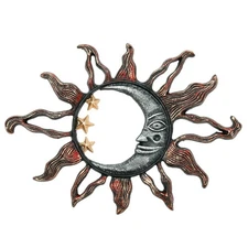 Sungmor Wall Plaque Cast Iron Sun Face Home Garden Wall Art Sculpture Decoration
