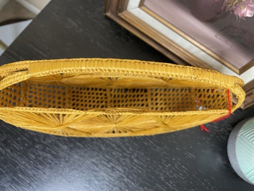 A New Day Yellow Woven Accent Basket with Sunburst Design - Picture 4 of 4
