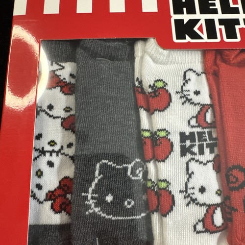 Sanrio Hello Kitty Girls No Show Socks Size Small 6 Pair Shoe Size 6-10-1/2 NEW - Picture 2 of 5