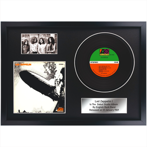 Led Zeppelin – Led Zeppelin I / Memorabilia / LP/ Souvenir in black frame / Rock - Picture 1 of 13