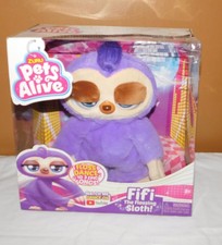 MIB Zuru Inc. Pets Alive Dancing "Fifi" The Flossing Purple Sloth 11" Plush