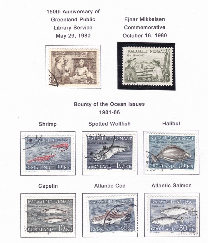 GREENLAND  ^^^^^1980-86   hinged and used  COLLECTION  hcv @x x xxdco3961green