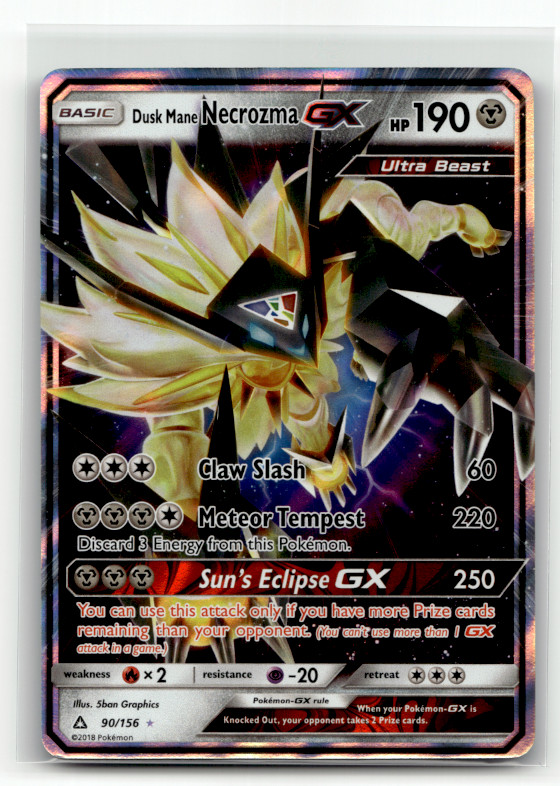 Pokemon TCG - Dusk Mane Necrozma GX 90/156 - Ultra Rare - Ultra Prism NM