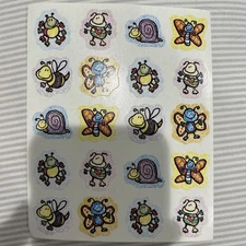Carson Dellosa Sticker Sheet Bugs Snails Butterfly
