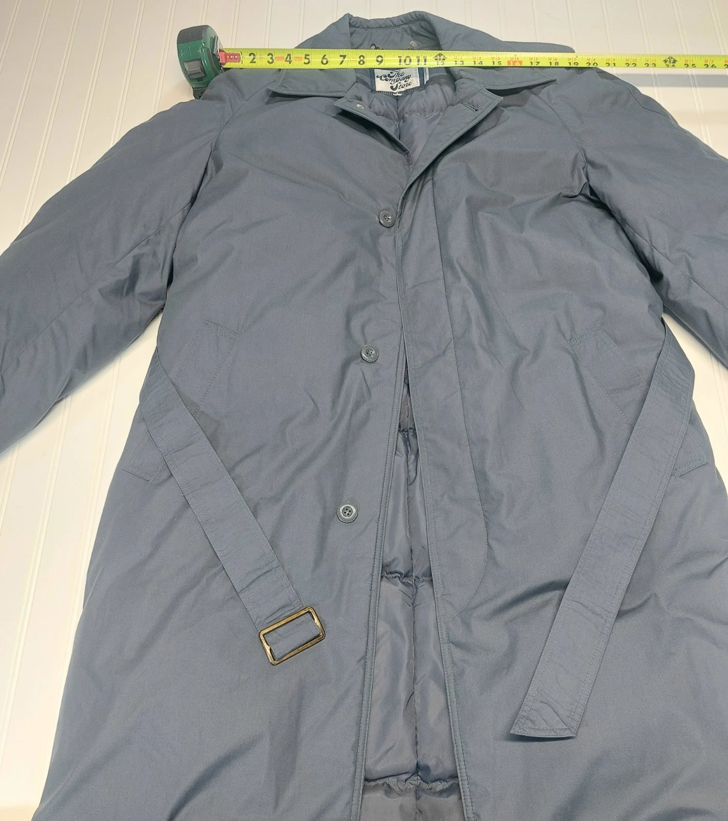 Trench Coat Puffer Down-filled Made In Korea The Company Store Label Vintage  image 2