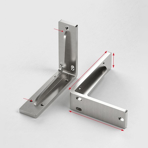 15-35CM Heavy Duty Stainless Steel L Shaped Wall Mounted Shelf Brackets Support - Picture 4 of 39