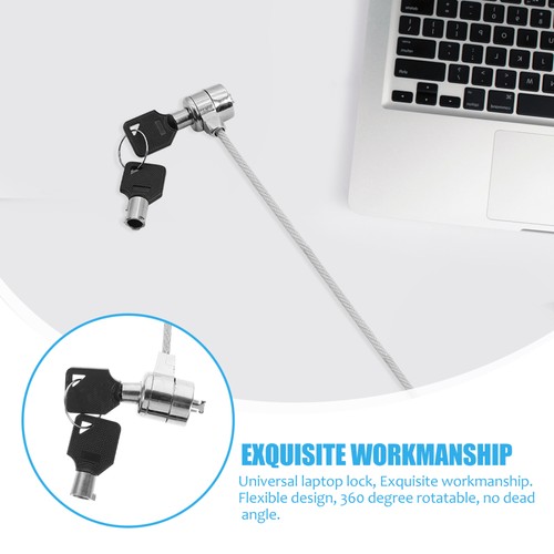 2 Sets Laptop Lock Office Hardware Security Key Accessory Cable Locks with Keys - 第 6/12 張圖片