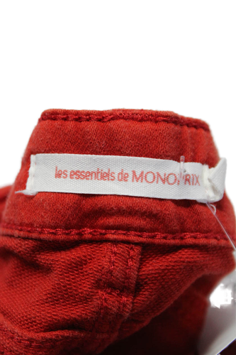 Monoprix Kids Five Pockets Button Closure Straight Leg Pants Red Size 6 - Picture 3 of 3