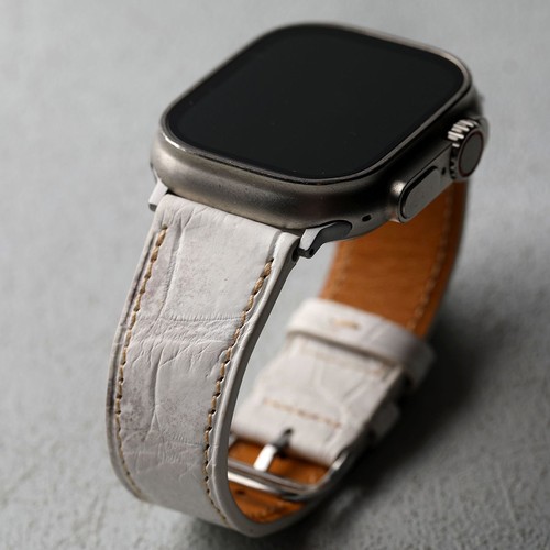 Crocodile Genuine Leather Strap Band For Apple Watch Ultra 3 49mm Series 11/10/9 - Picture 2 of 18
