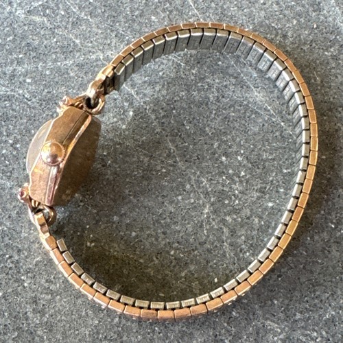 14k Venus Ladies Watch Gemstones Rose Gold 16.5mm Working Read - Picture 7 of 15