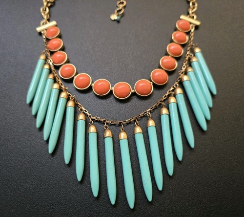 Lucky Brand Brass Plate Lucite Drop Necklace - Picture 5 of 8