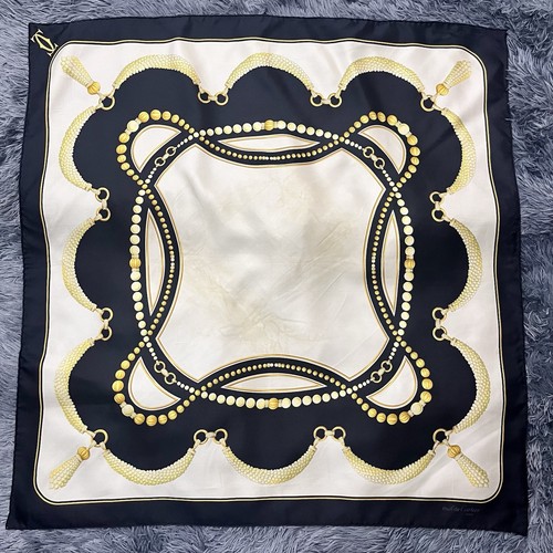 Cartier Scarf must de Cartier Paris 100% Silk Square 34x34 InchesBaroque Vintage - Picture 6 of 10