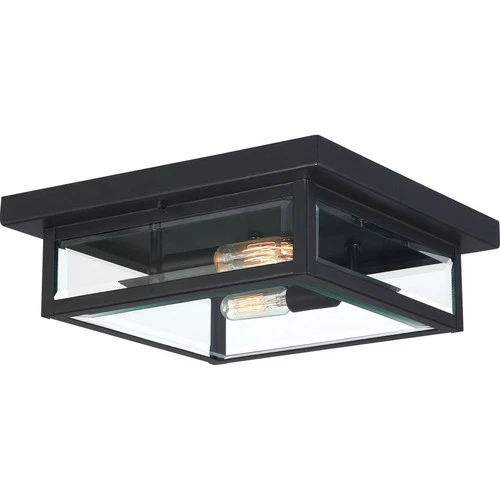 Westover 2-Light Outdoor Flush Mount - 4 Inches Tall and 12 Inches Square-Earth - Picture 1 of 12