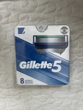 Gillette 5 Razor Blade Mens Refill 8 Cartridges Total Authentic READ