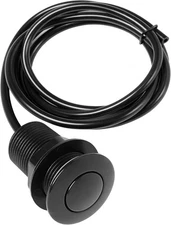 Air Activated Switch Button for Sink Top Garbage SHORT/2", PLASTIC BLACK 