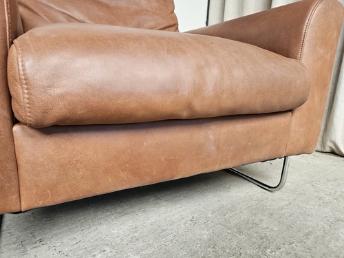 Vtg Late Mid Century Habitat Leather Lounge Chair Scandi Danish Retro R835 - Picture 13 of 19